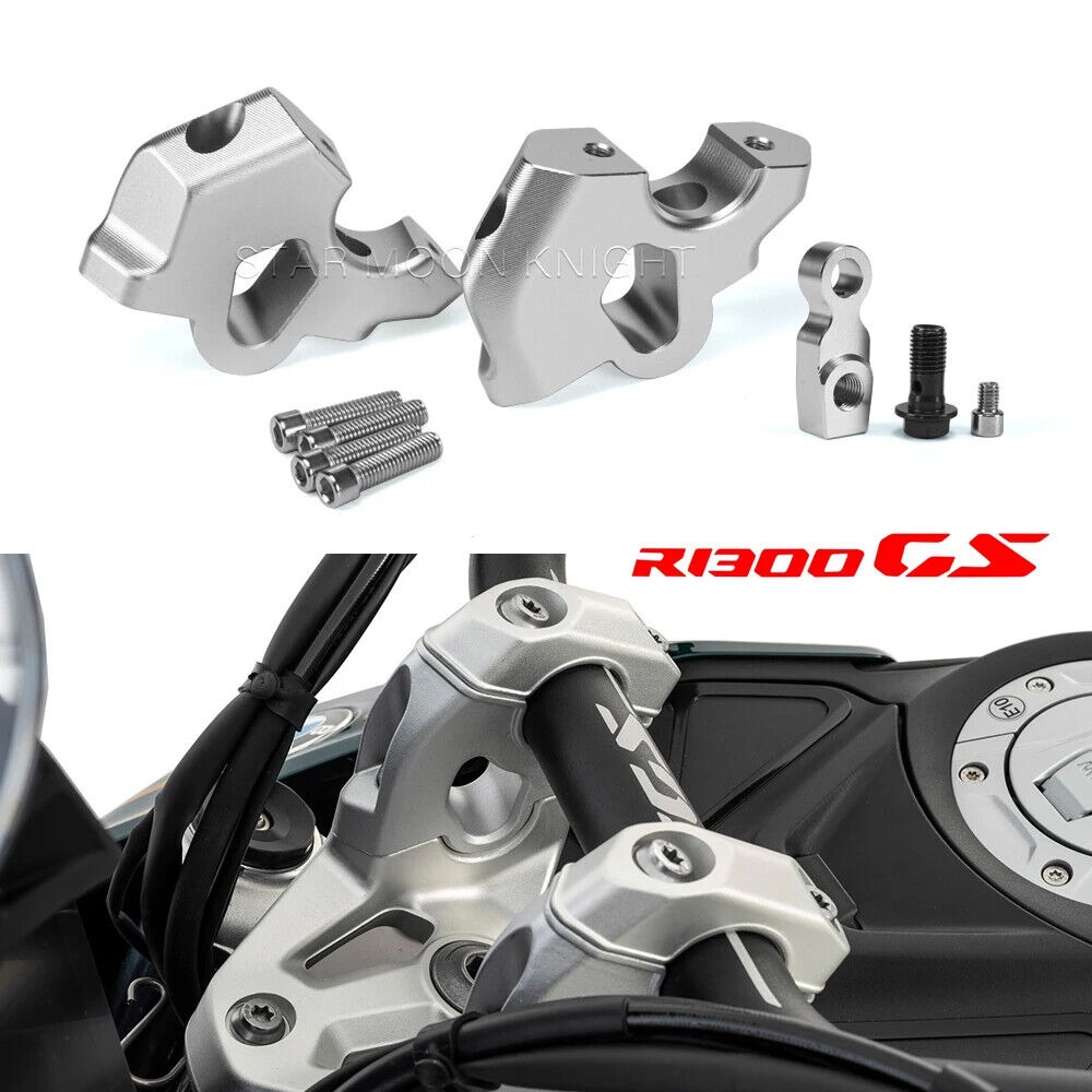 Handle Bar Clamp Raised Extend Handlebar Mount Riser For BMW R1300GS 2024-