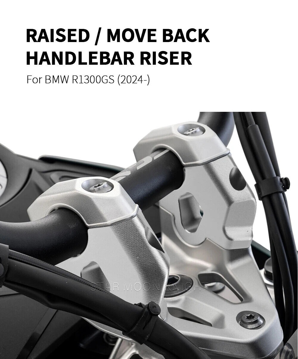 Handle Bar Clamp Raised Extend Handlebar Mount Riser For BMW R1300GS 2024-