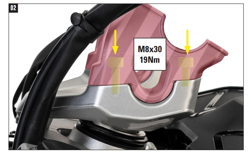 Handle Bar Clamp Raised Extend Handlebar Mount Riser For BMW R1300GS 2024-