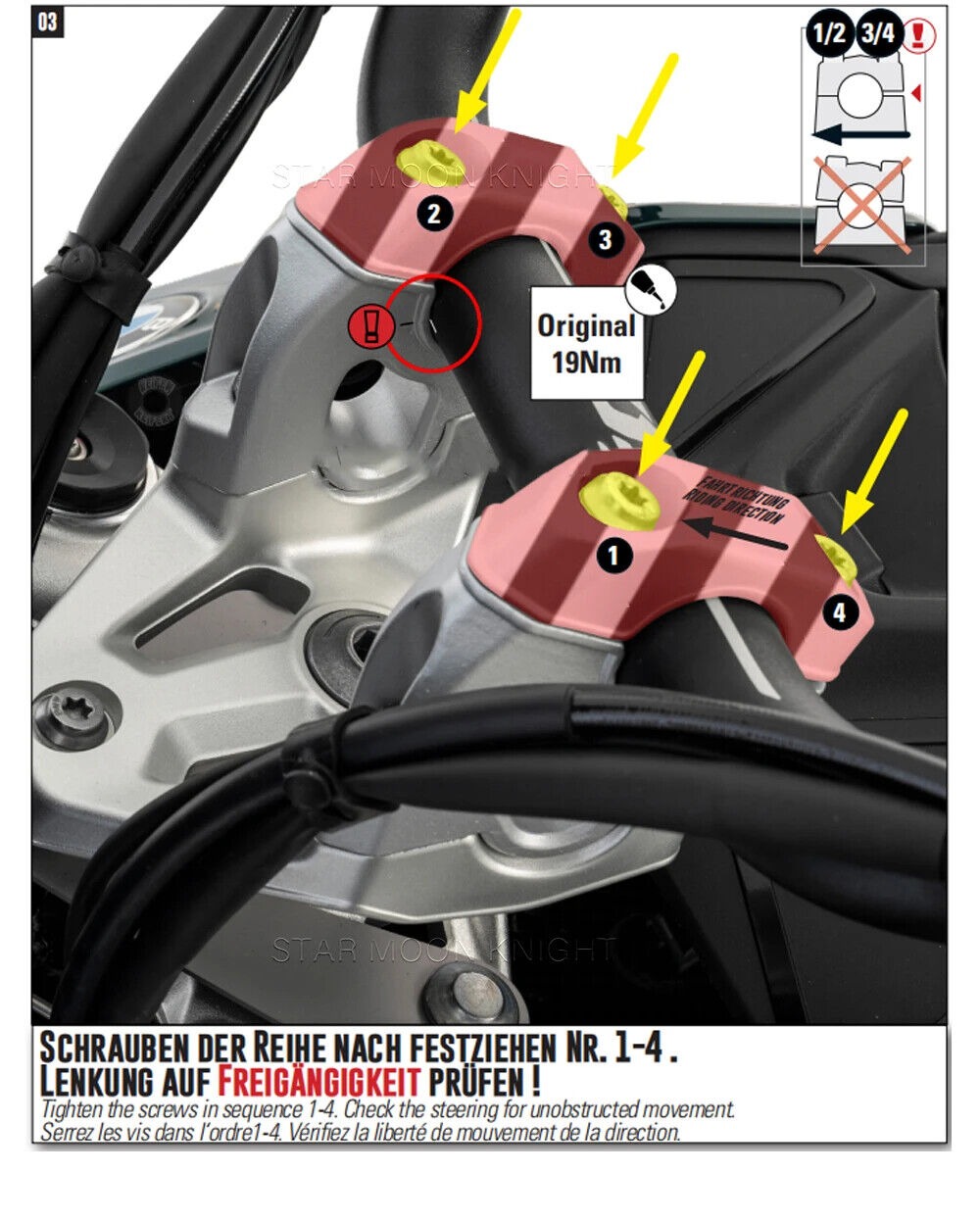 Handle Bar Clamp Raised Extend Handlebar Mount Riser For BMW R1300GS 2024-
