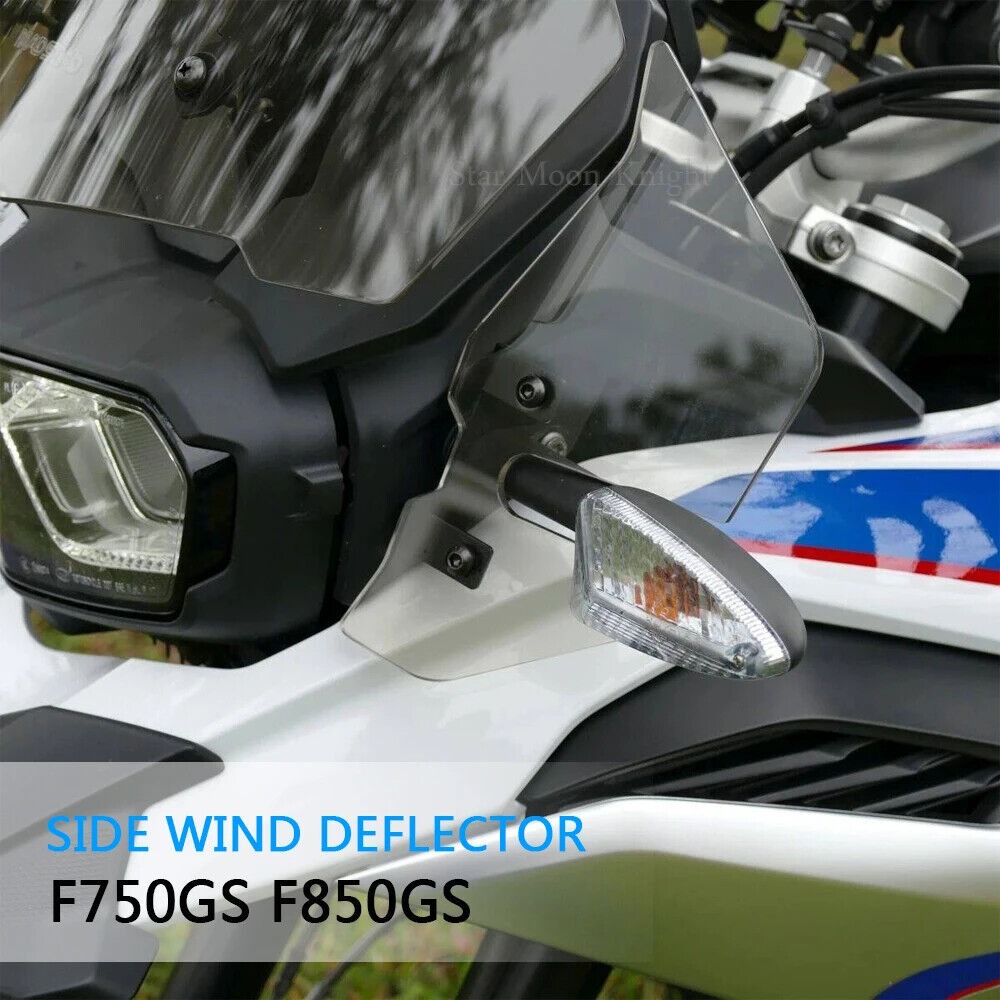 For BMW F750GS F850GS 2018-UP Smoky Windshield Side Panels Front Wind Deflector