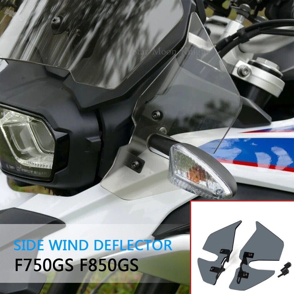 For BMW F750GS F850GS 2018-UP Smoky Windshield Side Panels Front Wind Deflector