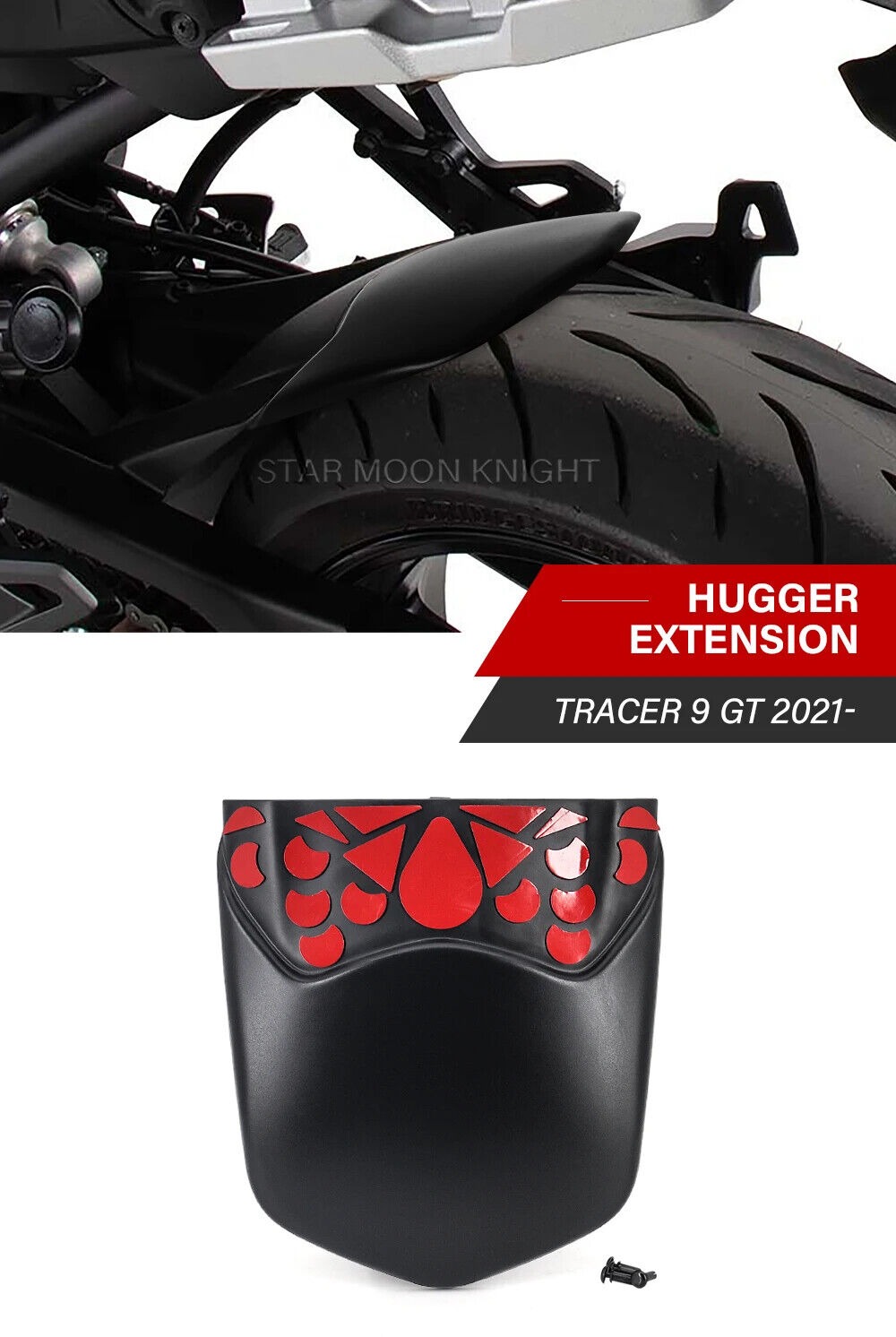 Motorcycle Rear Mudguard Extender / Fender Extension For Yamaha Tracer 9 2021 -