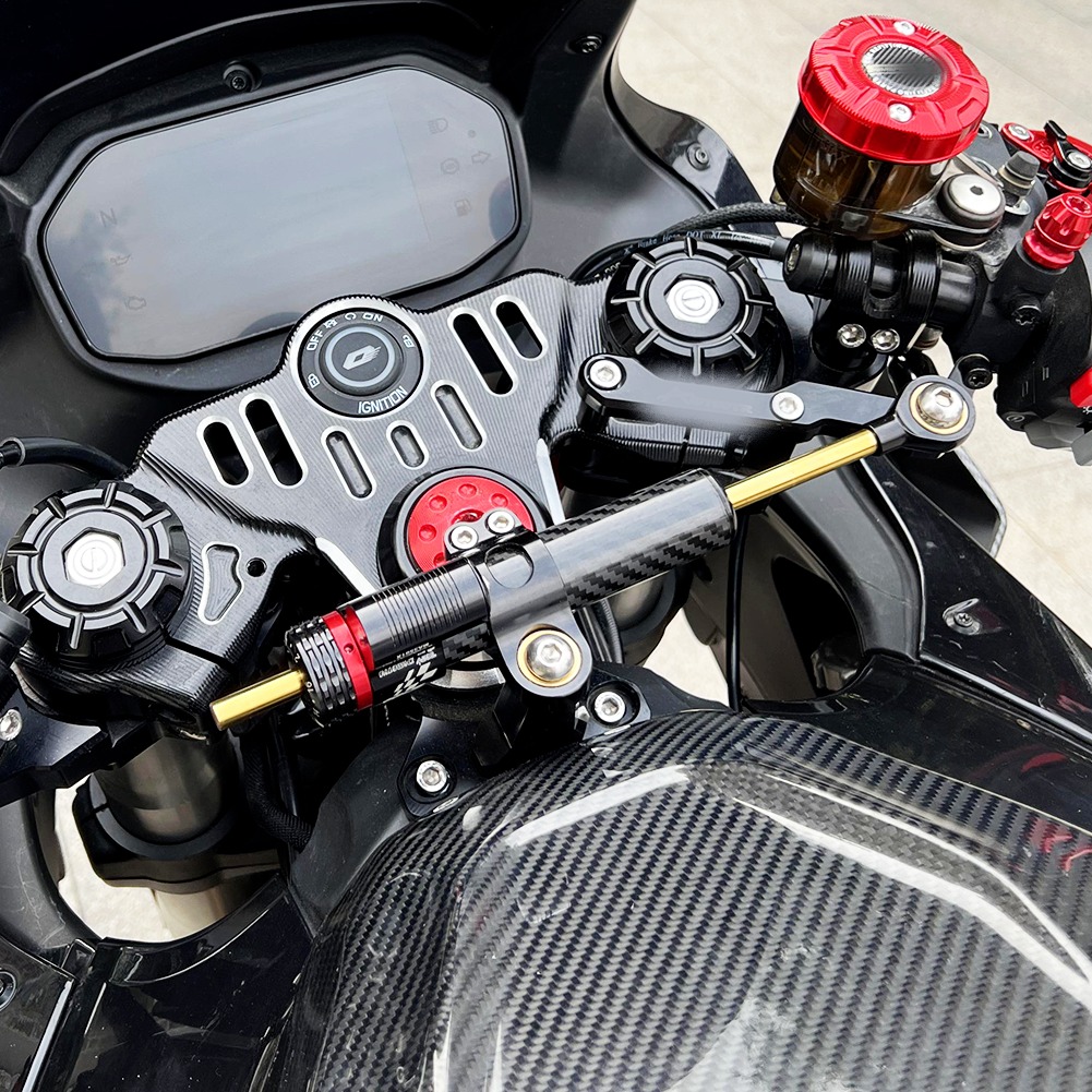 9.8 Inch Adjust Carbon Fiber Steering Damper Stabilizer For Yamaha MT09 MT07 YZF