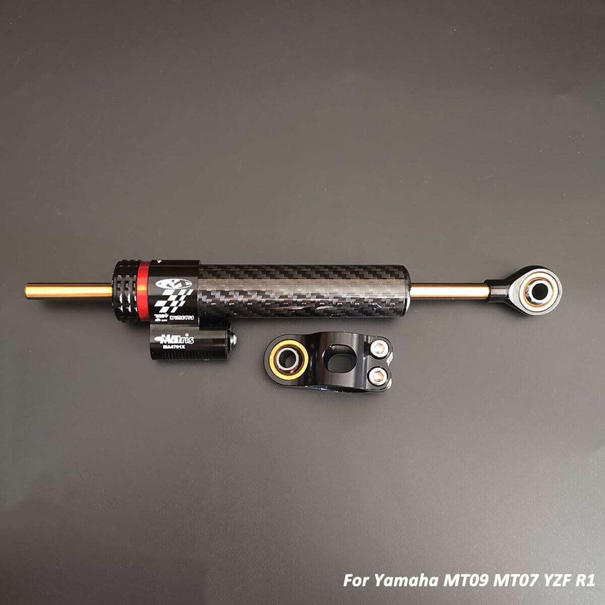 9.8 Inch Adjust Carbon Fiber Steering Damper Stabilizer For Yamaha MT09 MT07 YZF