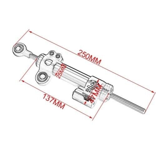 9.8 Inch Adjust Carbon Fiber Steering Damper Stabilizer For Yamaha MT09 MT07 YZF