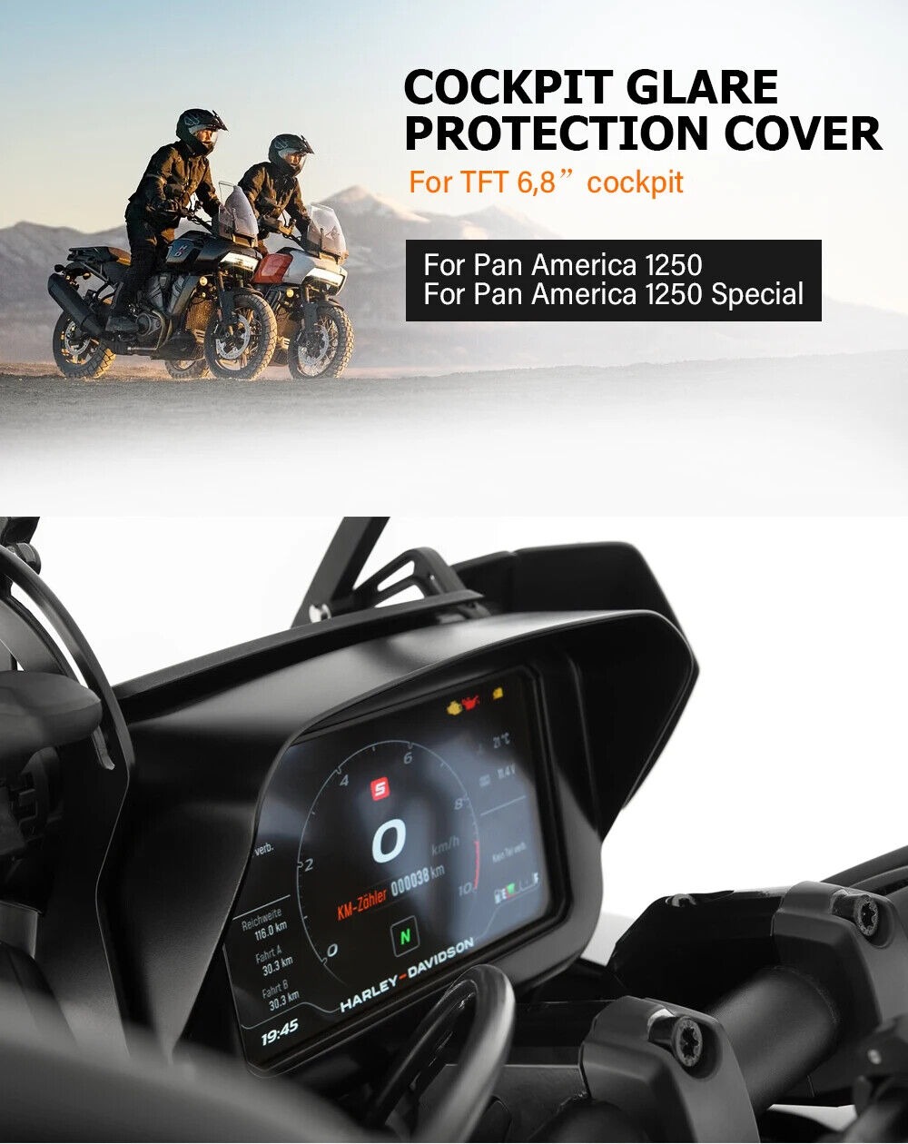 TFT Instrument Screen Cover + Protection Meter Screen Film For Pan America 1250